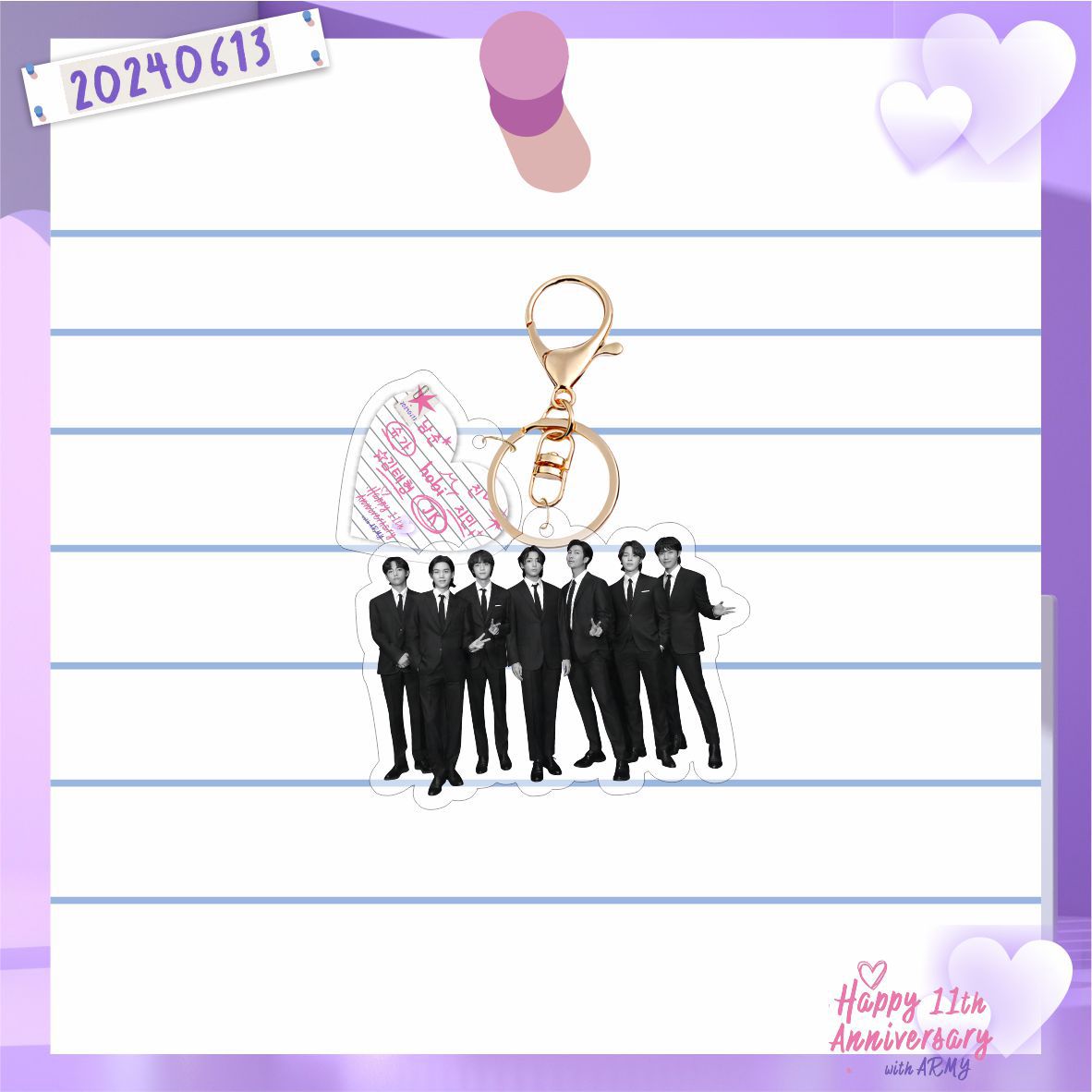 Bangtan Boys FESTA 11th Anniversary Keychains