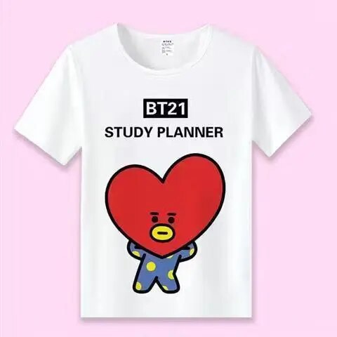 Bangtan21 Characters White Shirt