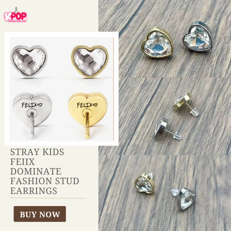 Stray Kids FeIix DominATE Fashion Stud Earrings