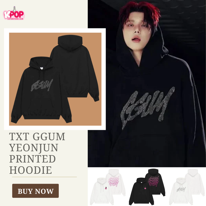 KPOP TXT Ggum Yeonjun Printed Hoodie