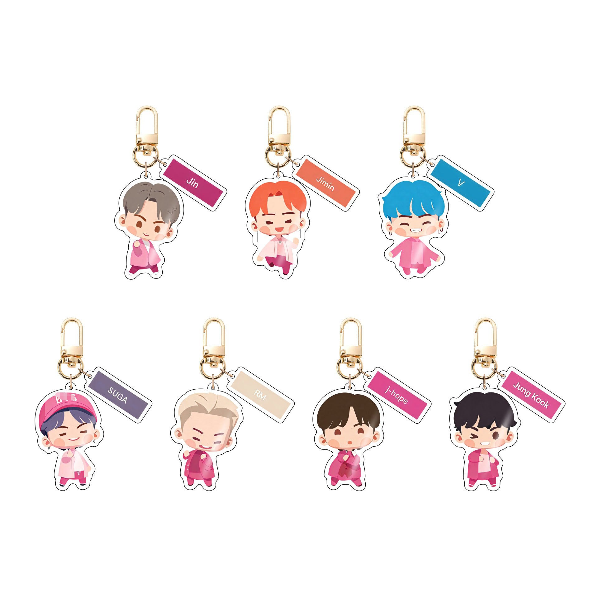 Bangtan Boys 2026 Member Cartoon Keychain