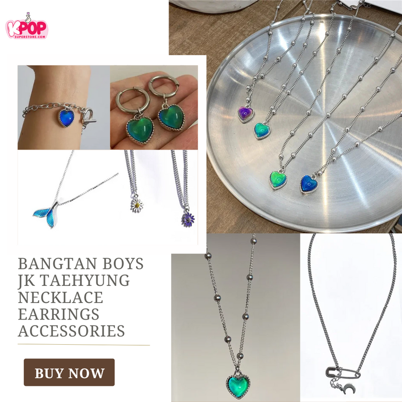 Bangtan Boys JK taehyung Necklace Earrings Accessories