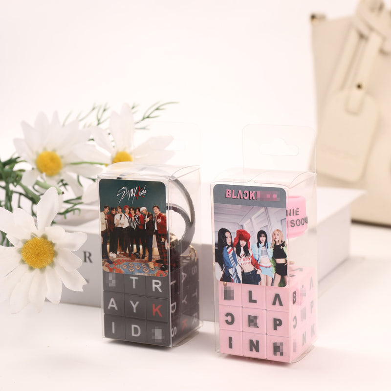 Black pink Cube Cute Keychain