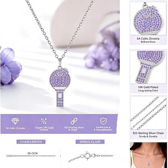 Bangtan Boys Shimmering Lightstick Style Necklace