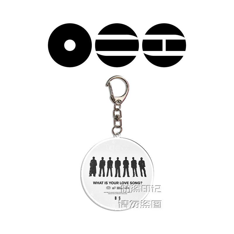 Bangtan Army Arirang 2026 Black and White Keychain Accessories