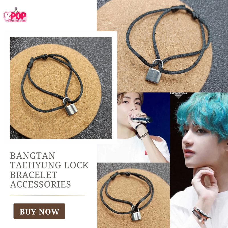 Bangtan Taehyung Lock Bracelet Accessories