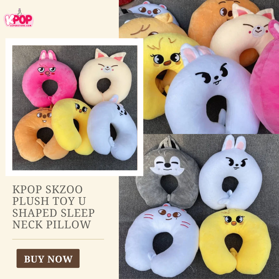 Kpop Skzoo Plush Toy U Shaped Sleep Neck Pillow