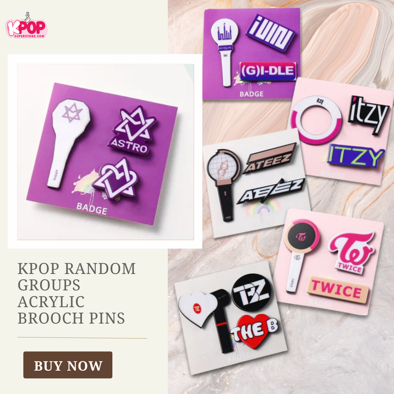 KPOP Random Groups Acrylic  Brooch Pins