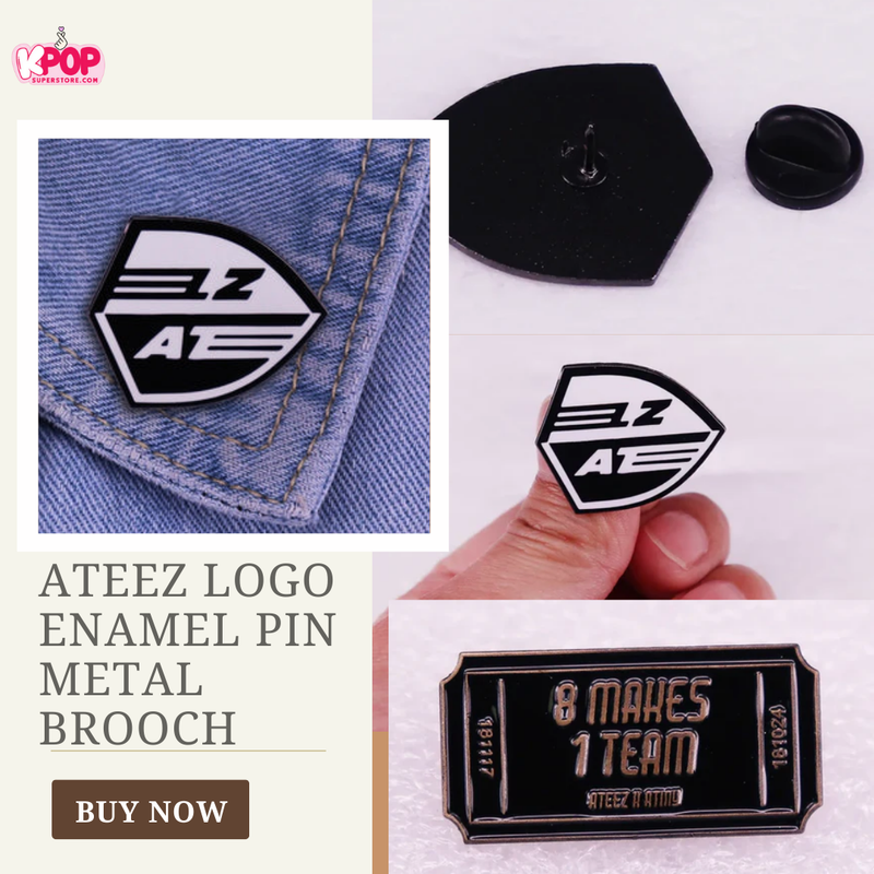 KPOP Ateez Logo Enamel Pin Metal Brooch