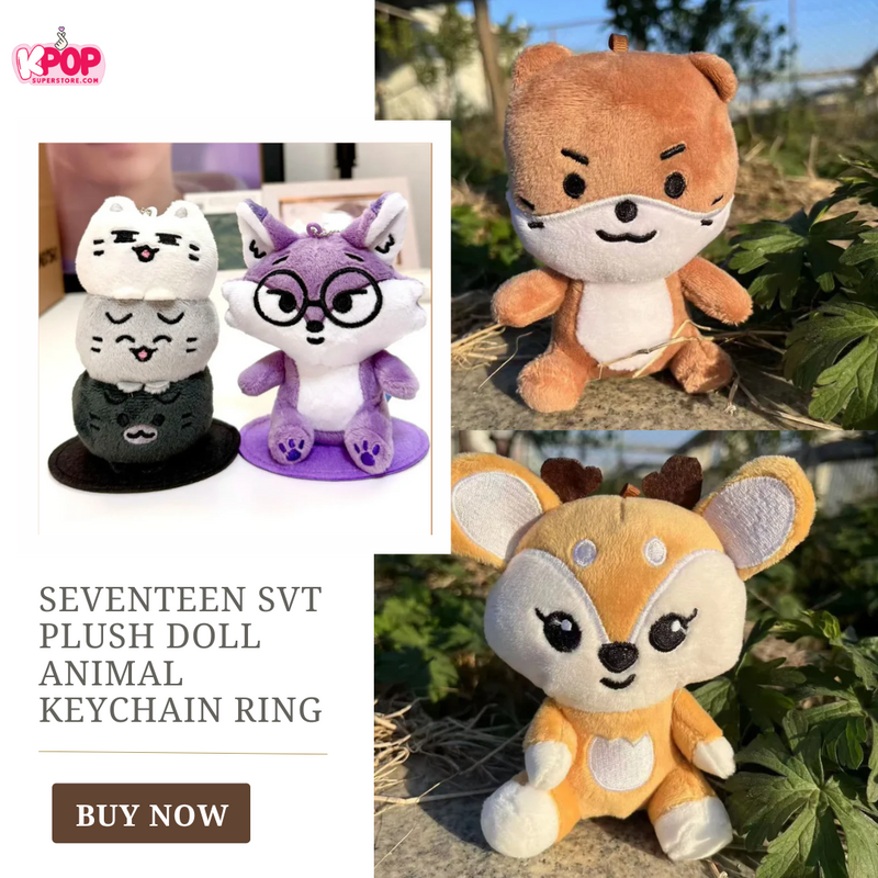 Seventeen SVT Plush Doll Animal Keychain Ring