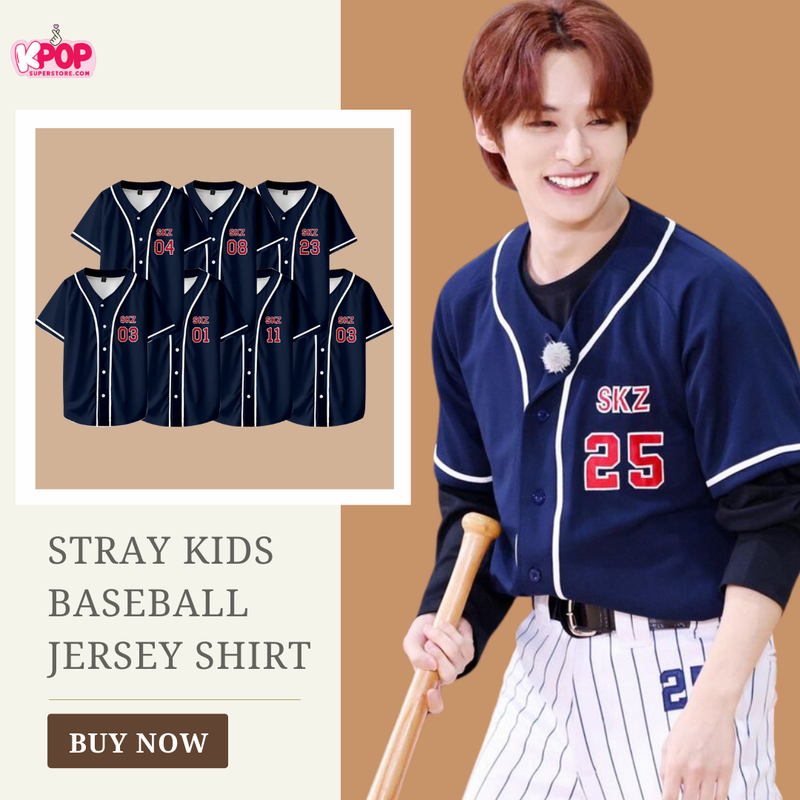 KPOP Stray Kids Baseball Jersey Shirt