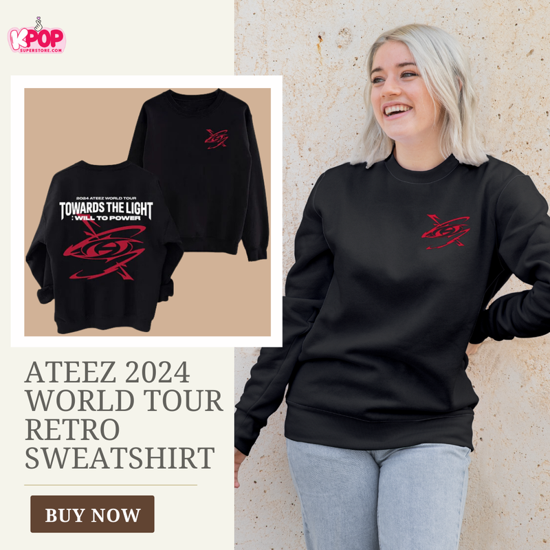 Ateez 2024 World Tour Retro Sweatshirt