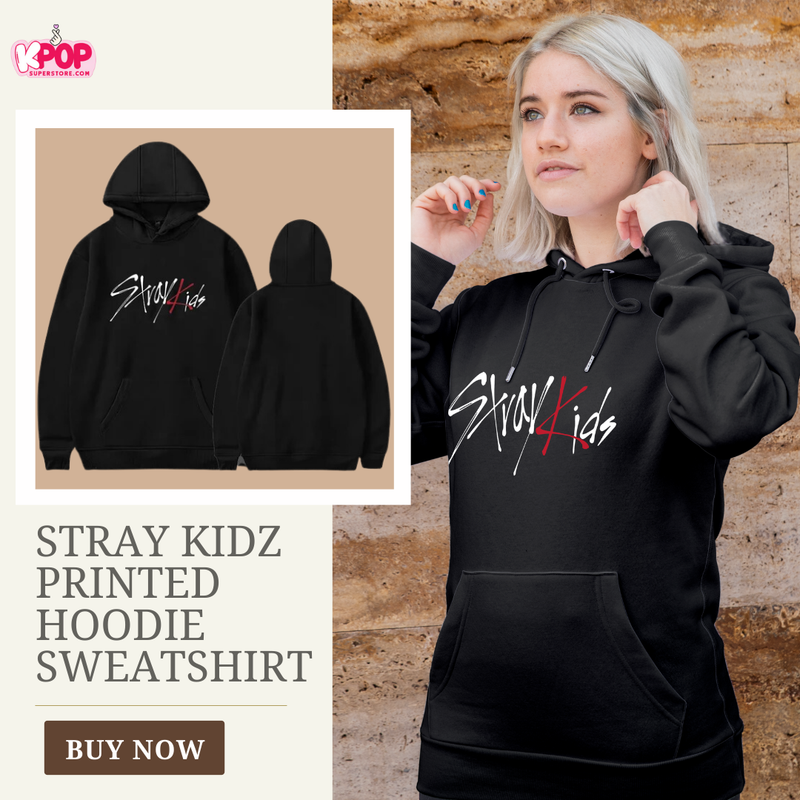 KPOP Stray Kidz Printed Hoodie Sweatshirt