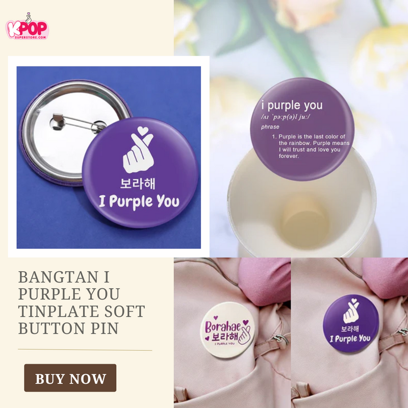 Bangtan I PURPLE YOU Tinplate Soft Button Pin