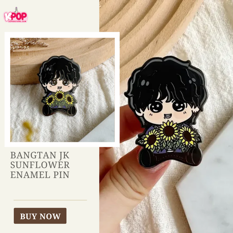 Bangtan Jk Sunflower Enamel Pin