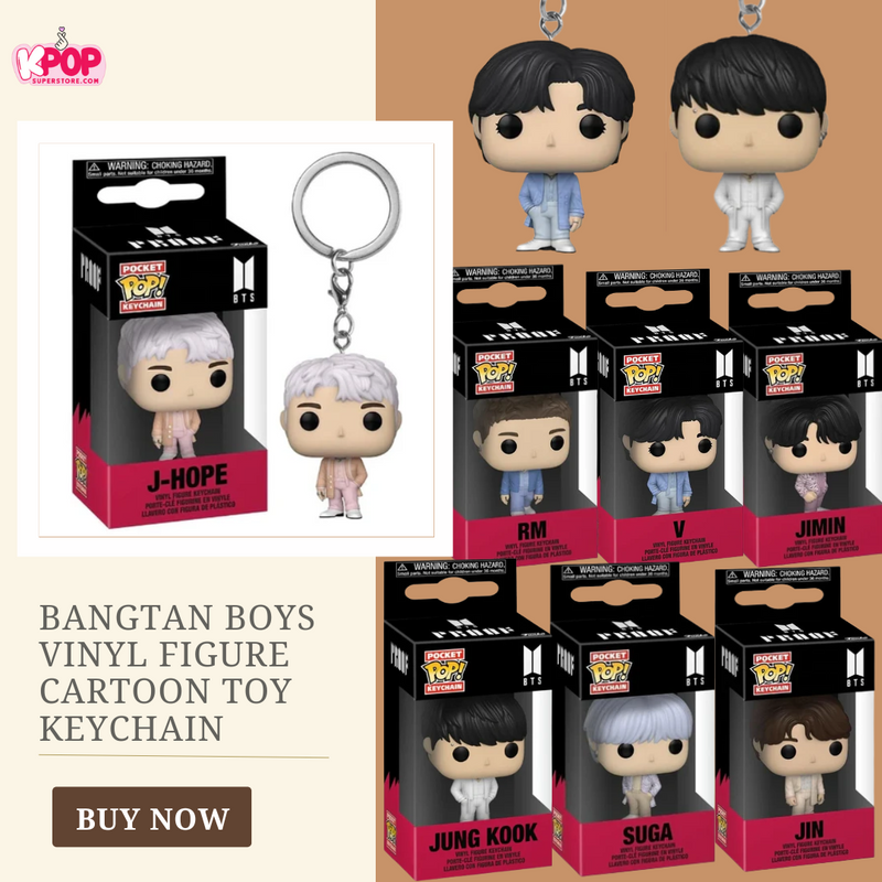 Bangtan Boys Vinyl Figure Cartoon Toy Keychain