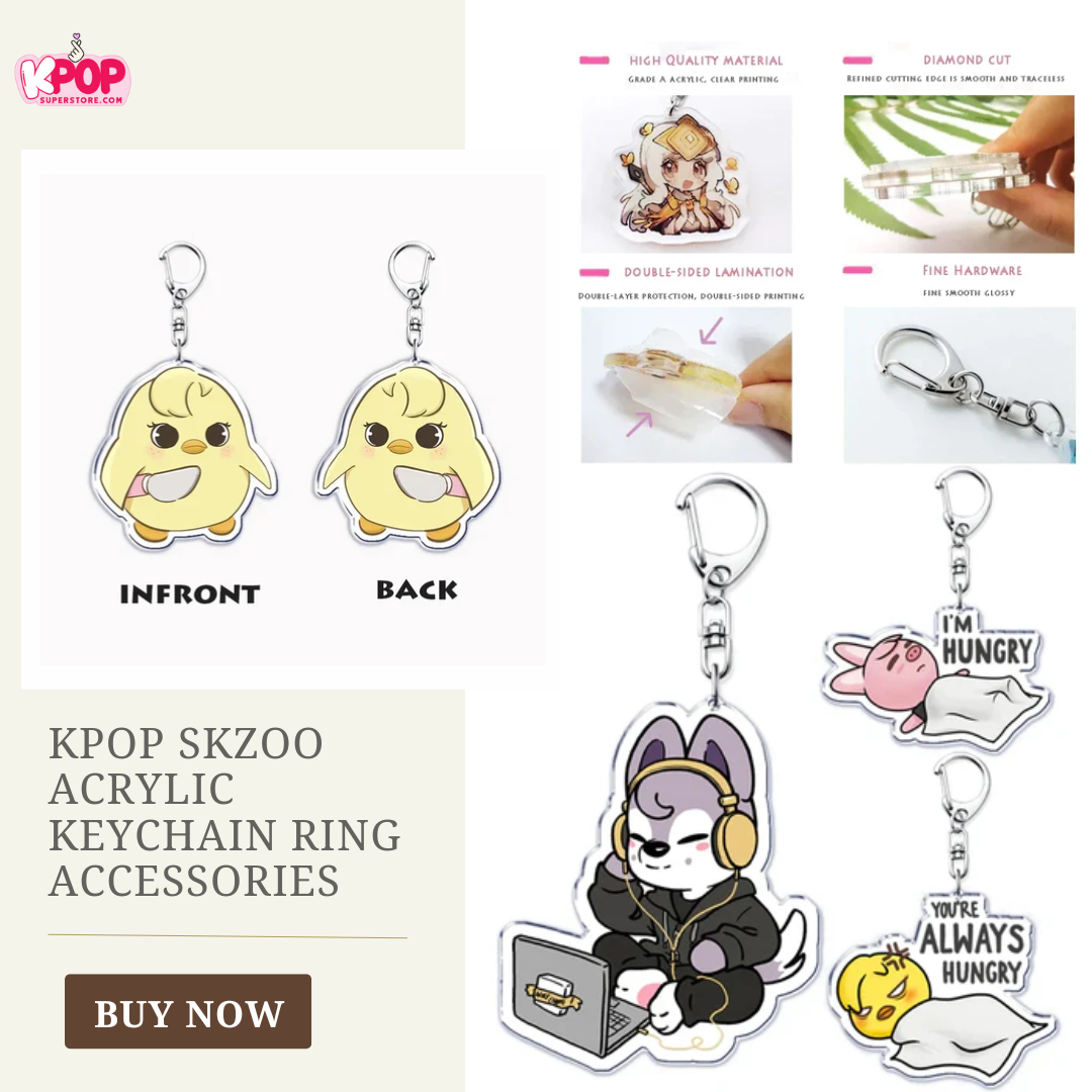 Azoo Studio Keychains KPOP Skzoo Acrylic Keychain Ring Accessories