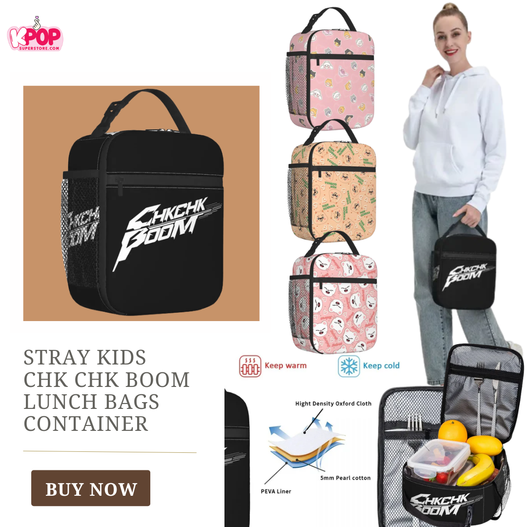 Stray Kids Chk Chk Boom Lunch Bags Container