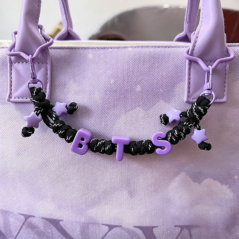 Bangtan Boys Purple Black Phone Keychain Accessories