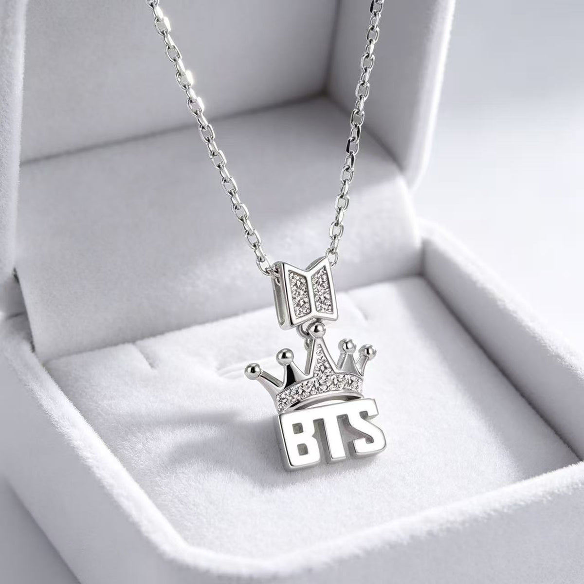 Bangtan Boys Crown Name Necklace Accessories