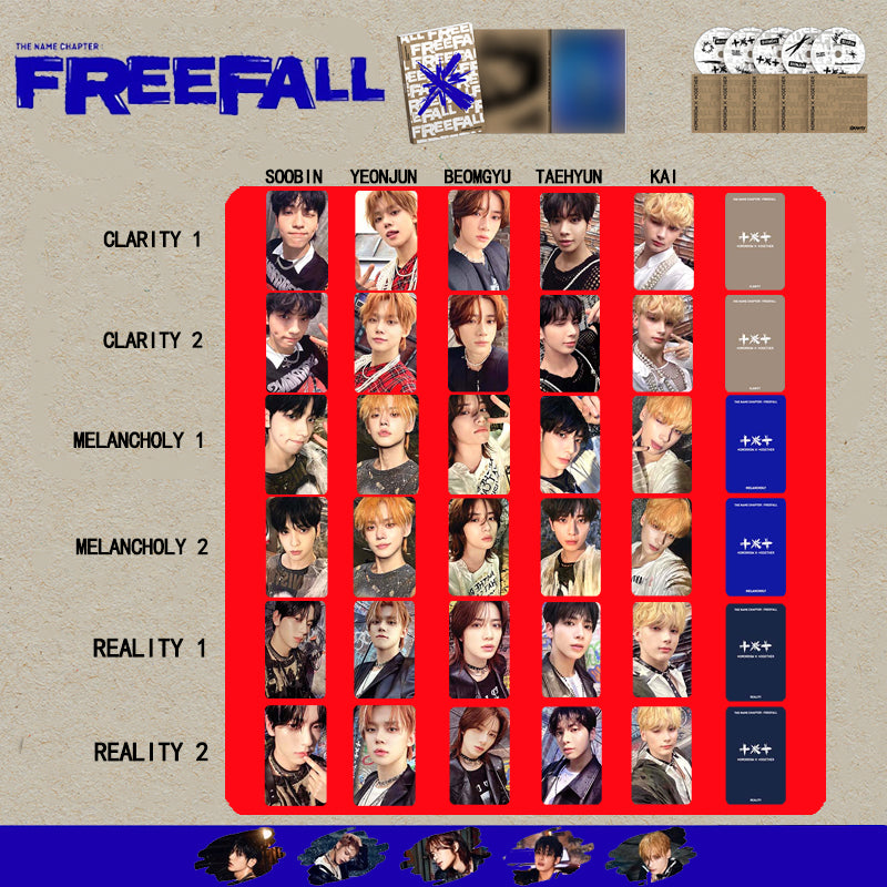 TXT Free Fall Photocards Selfie Collection