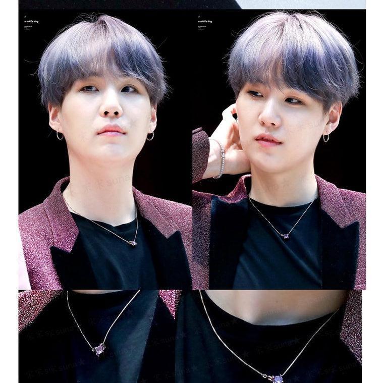 Bangtan Boys Suga Purple Necklace Accessories