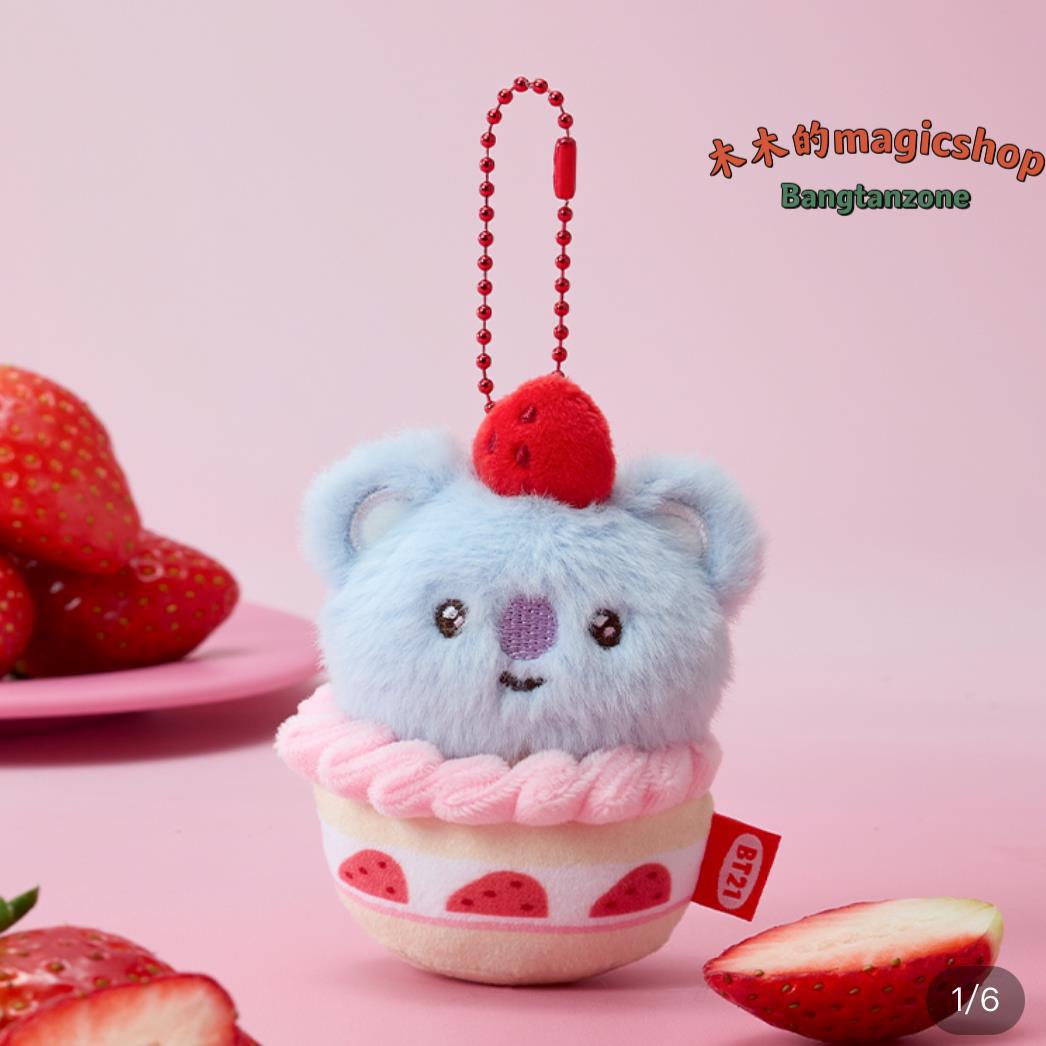 Bangtan 21 Strawberry Cake Plush Keychain Accessories
