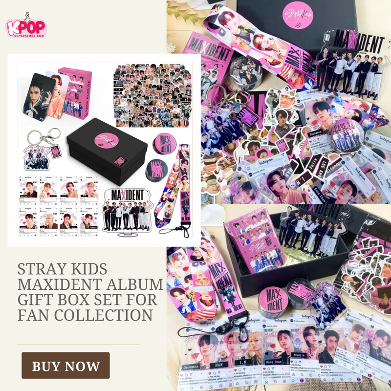 Kpop Stray Kids MAXIDENT Album Gift Box Set for Fan Collection