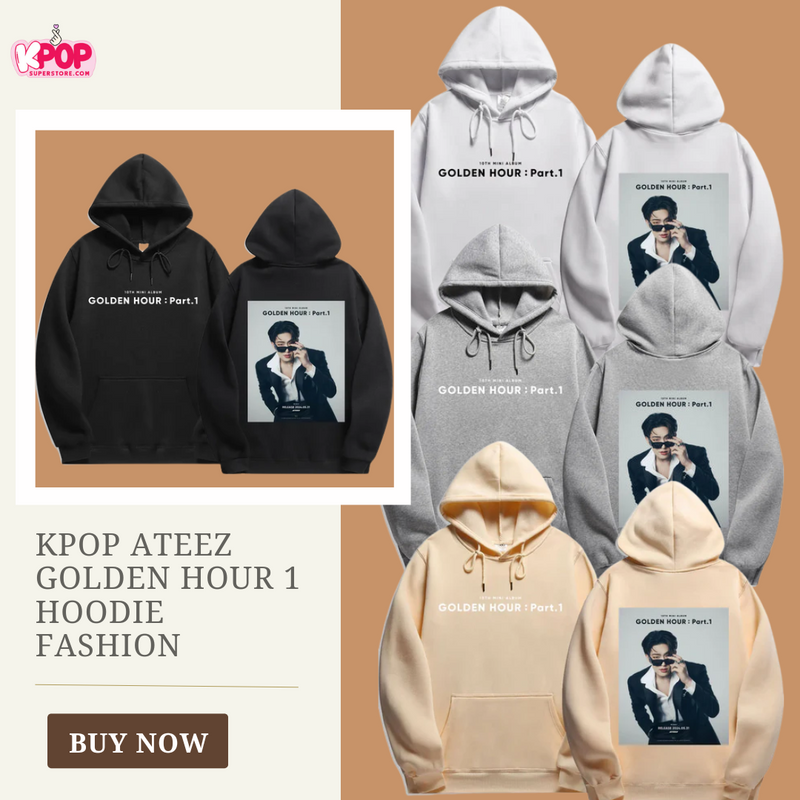 Kpop ATEEZ GOLDEN HOUR 1 Hoodie Fashion