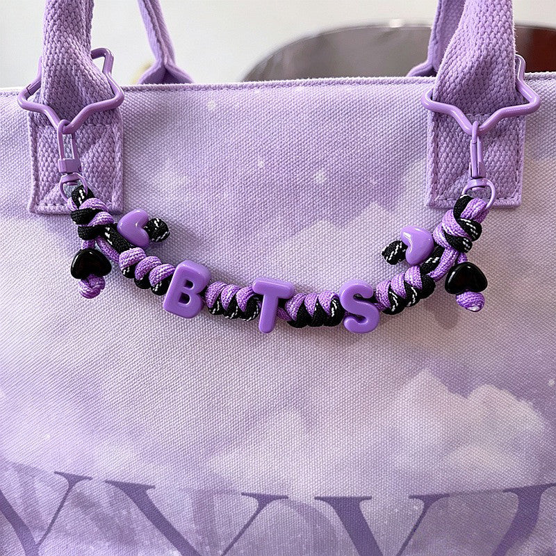 Bangtan Boys Purple Black Phone Keychain Accessories