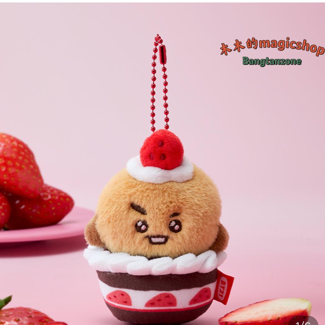 Bangtan 21 Strawberry Cake Plush Keychain Accessories