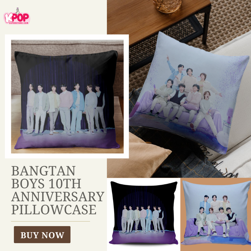 Bangtan Boys 10th Anniversary Pillowcase