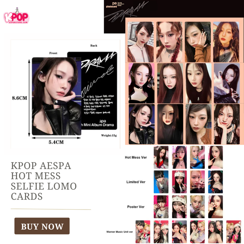 KPOP Aespa Hot Mess Selfie Lomo Cards