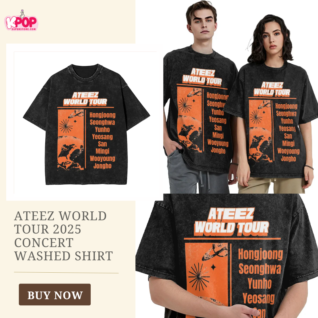 ATEEZ World Tour 2025 Concert Washed Shirt