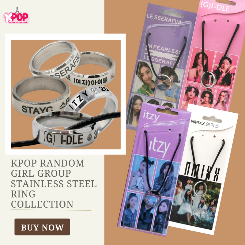 KPOP Random Girl Group Stainless Steel Ring Collection