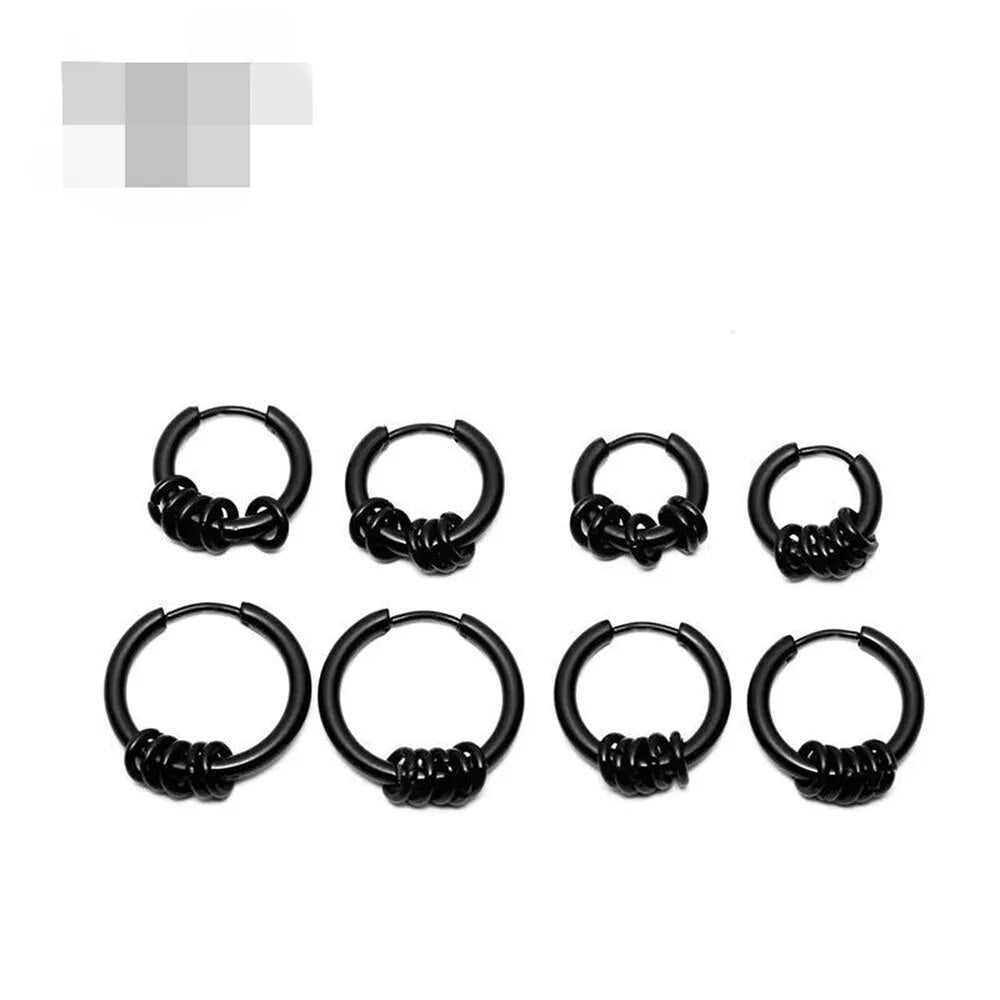 KPOP Stray Kids Felix Black Buckle Earrings