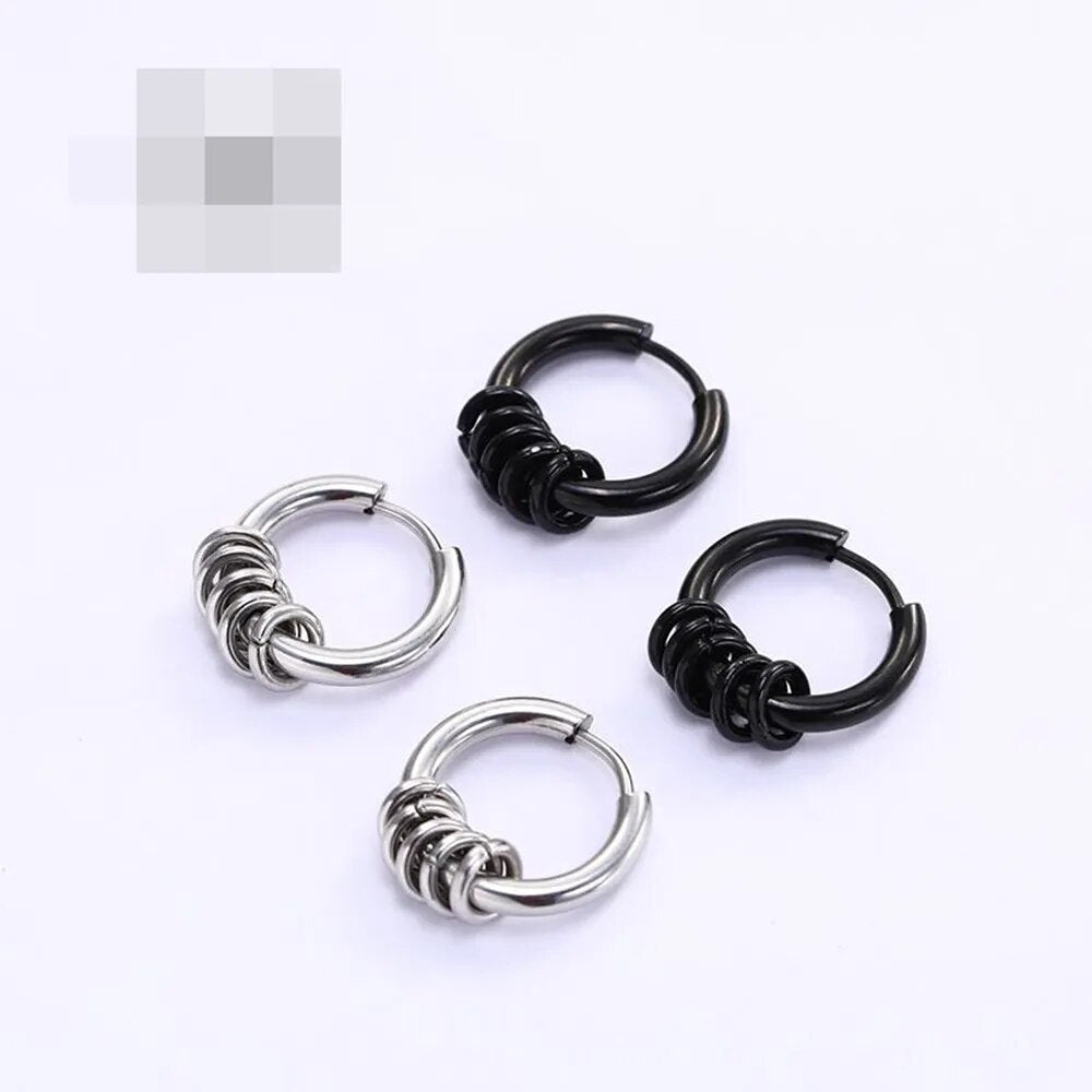 KPOP Stray Kids Felix Black Buckle Earrings