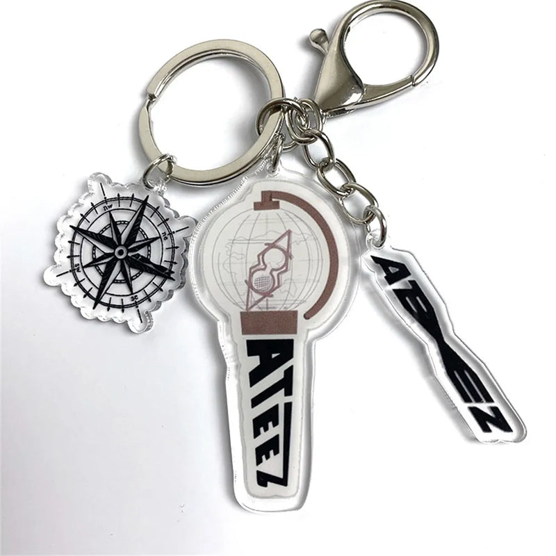 KPOP Mini Light Stick Design Keychains