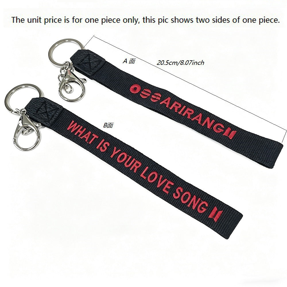 Bangtan Boys Arirang 2026 Embroidered Keychain Accessories