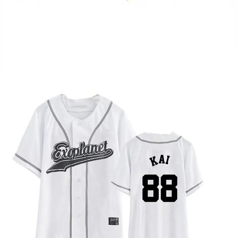 EXO Planet Button-down Baseball Fashion Shirt
