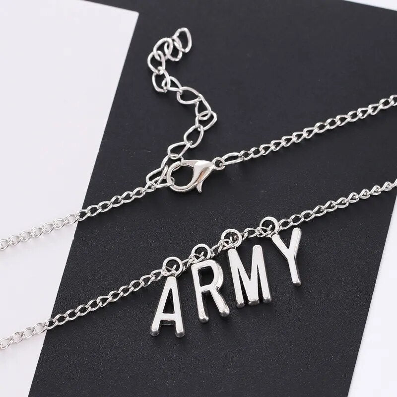 Bangtan Boys ARMY Design Necklace for Fan Collection