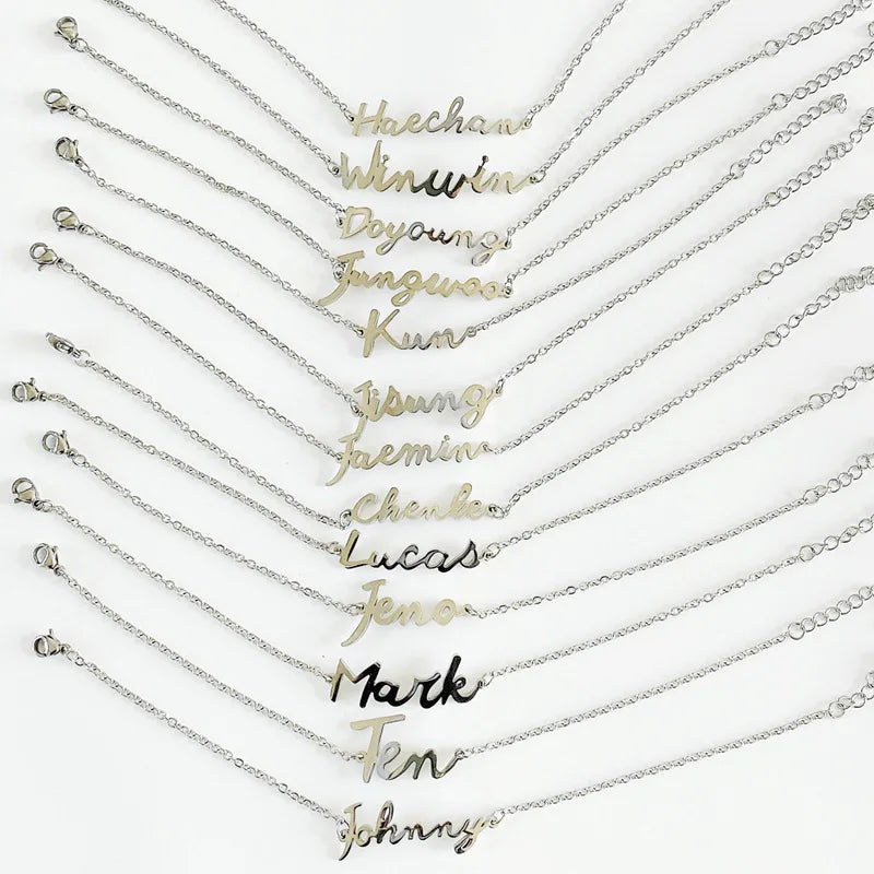 KPOP NCT Member Signature Letter Chain Bracelets