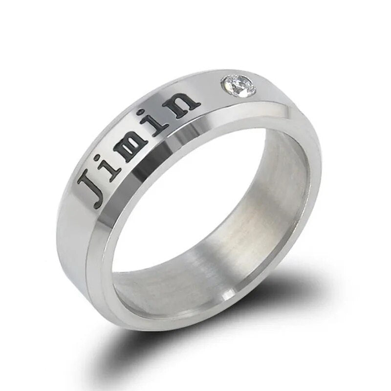 Bangtan Boys Members Name Stainless Steel Rings