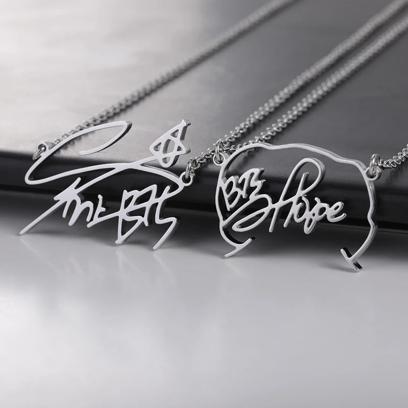 Bangtan Boys Members Signature Necklace Accessories