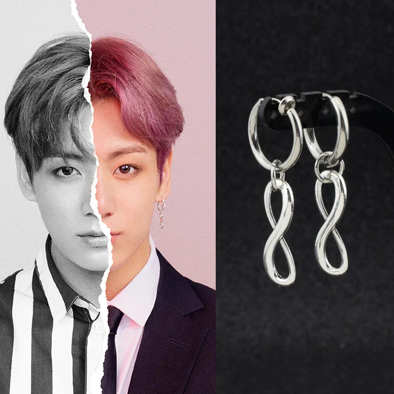 Bangtan Boys JK Infinity Earrings Accessories