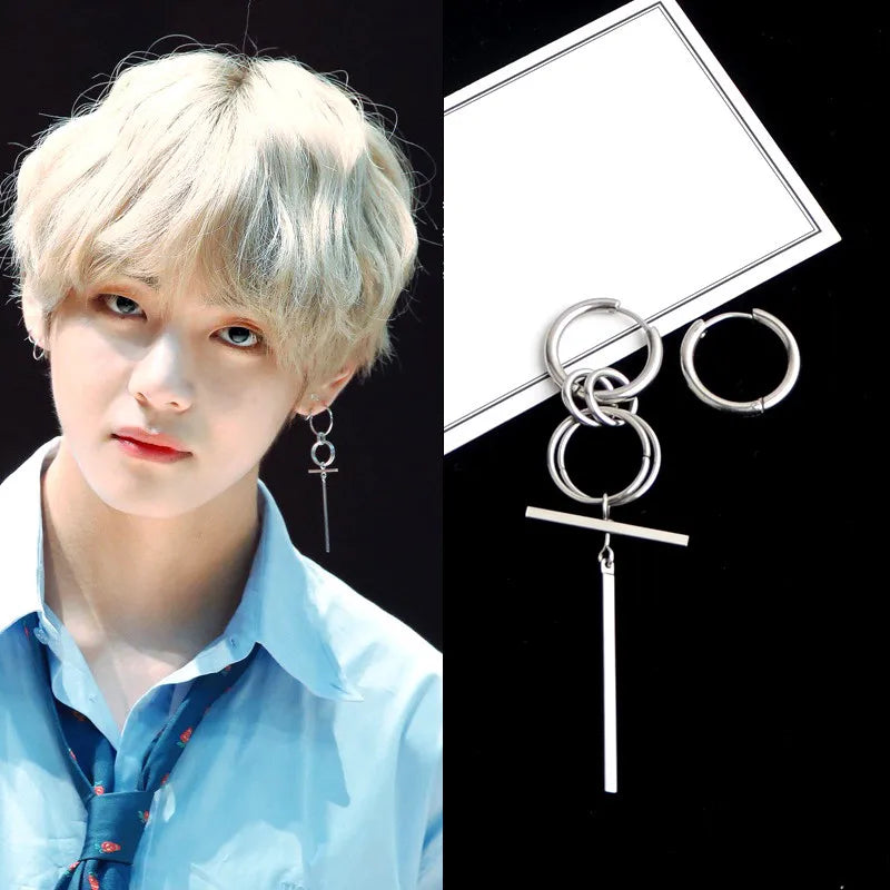 Bangtan Boys Taehyung Asymmetric Earrings