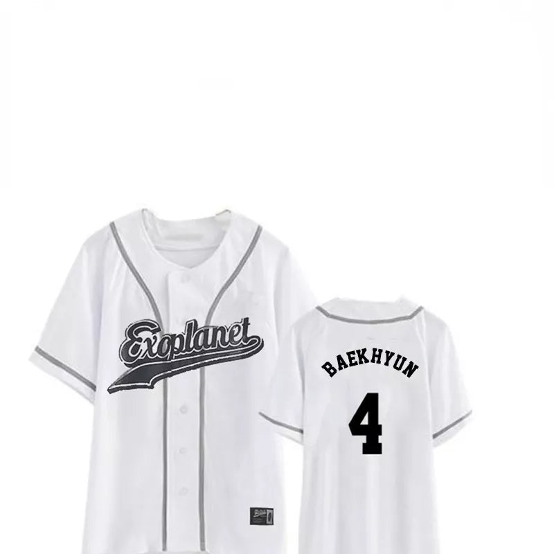 EXO Planet Button-down Baseball Fashion Shirt