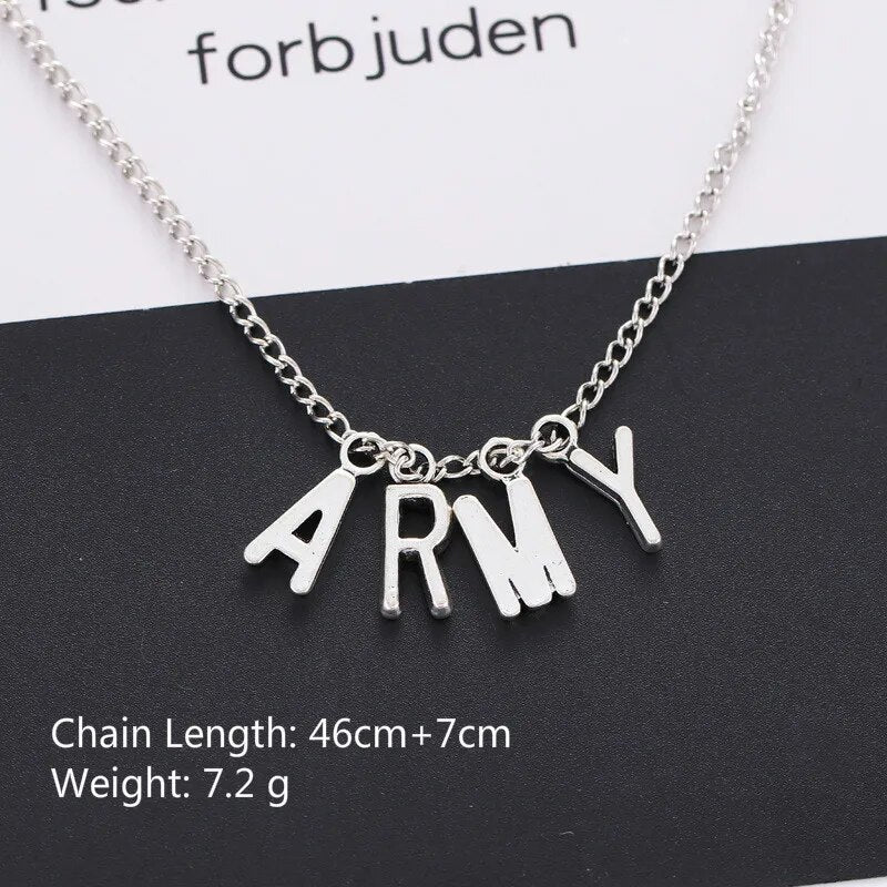 Bangtan Boys ARMY Design Necklace for Fan Collection