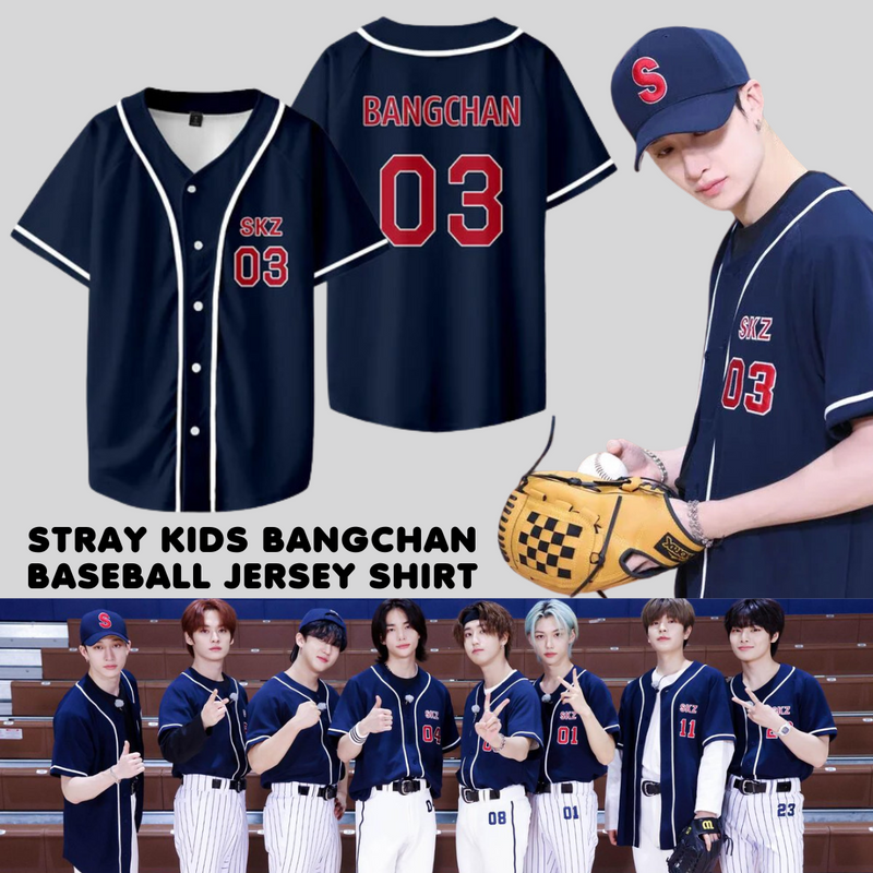 KPOP Stray Kids Baseball Jersey Shirt