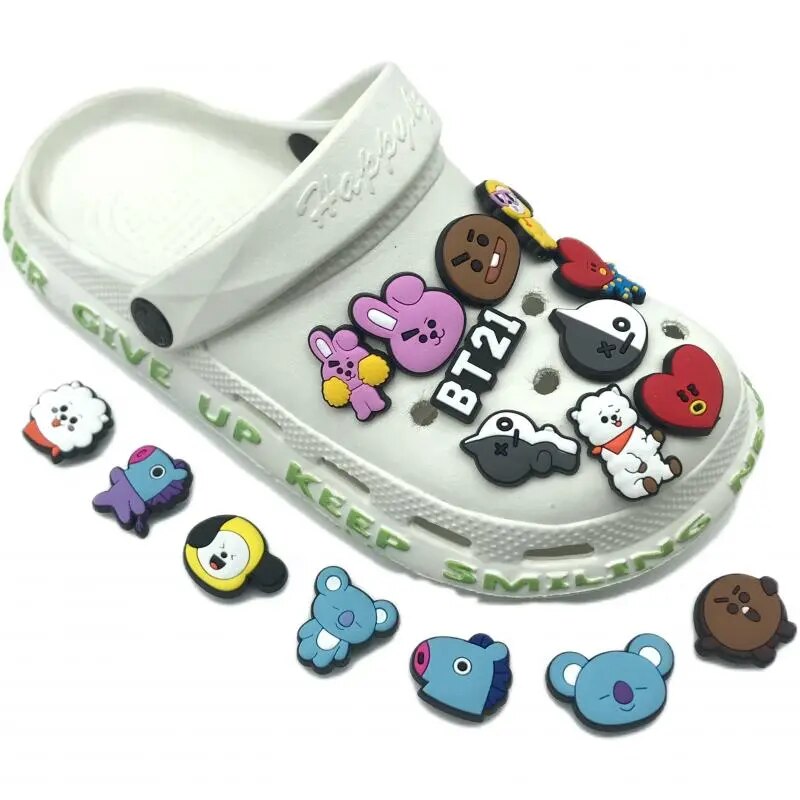 Bangtan21 Characters Jibbitz Decor For Crocs Slippers